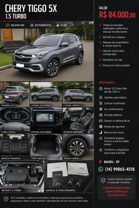CAOA CHERY TIGGO 5x 1.5 VVT TURBO iFLEX TXS DCT CAOA CHERY TIGGO 5x 1.5 VVT TURBO iFLEX TXS DCT